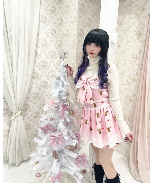 Ank Rouge（アンクルージュ）の「くまちゃんSETUP（セットアップ・レディース・ピンク/ブラック・M）」の3枚目の写真