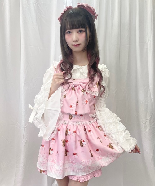 Ank Rouge(アンクルージュ)の「くまちゃんSETUP(ワンピース・レディース・ピンク/ブラック・M)」の10枚目の写真
