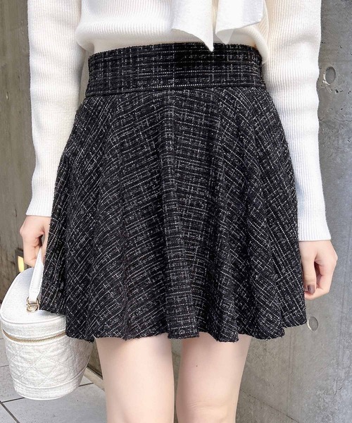 INGNI（イング）の「バックリボンツイードフレアスカパン（スカート・レディース・ブラック系その他2/ホワイト系その他5・FREE）」の11枚目の写真