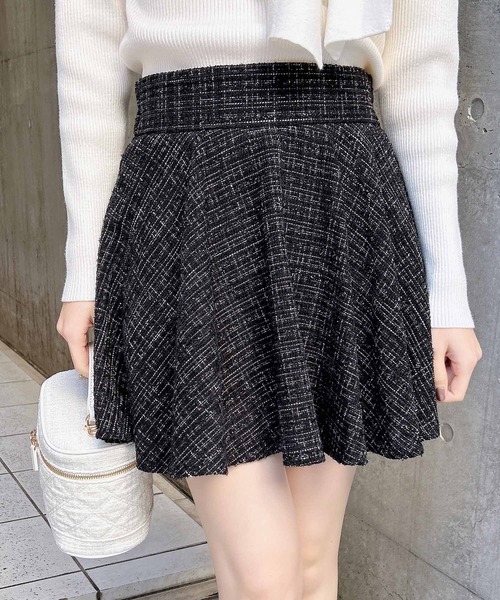 INGNI（イング）の「バックリボンツイードフレアスカパン（スカート・レディース・ブラック系その他2/ホワイト系その他5・FREE）」の12枚目の写真