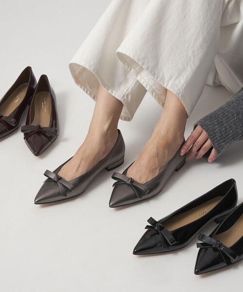 ODETTE E ODILE(オデットエオディール)の「【WEB限定】リボンタイ フラット20■↑(パンプス・レディース・シルバー/ブラック/ワインレッド・22cm/22.5cm/23cm/23.5cm/24cm/24.5cm/25cm)」の14枚目の写真