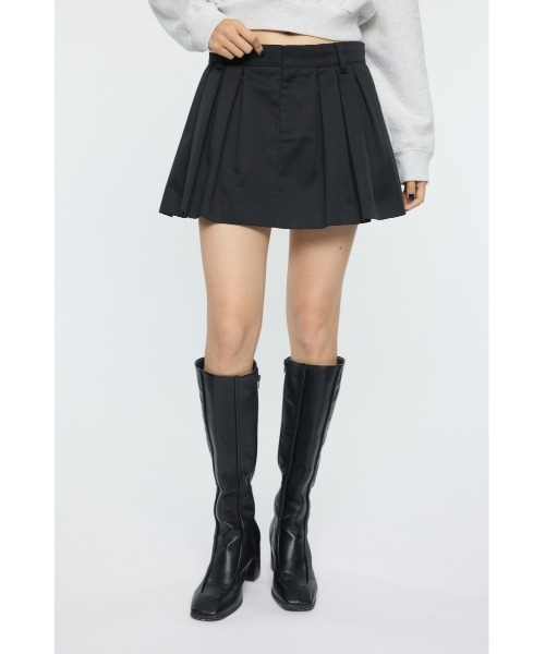 MOUSSY(マウジー)の「BOX TUCK ミニスカート(スカート・レディース・ベージュ/ブラック・2/1)」の13枚目の写真