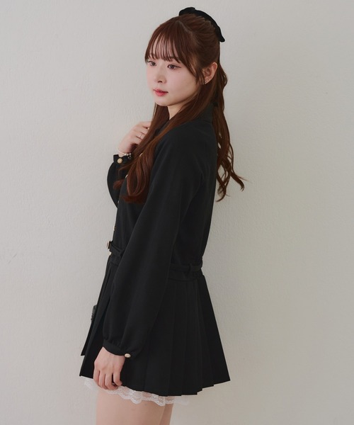 Another Branch olive des olive（アナザーブランチオリーブデオリーブ）の「【2026SS】ベルト付シャツミニワンピース（ワンピース・レディース・チェック/ストライプ/ブラック・FREE）」の10枚目の写真