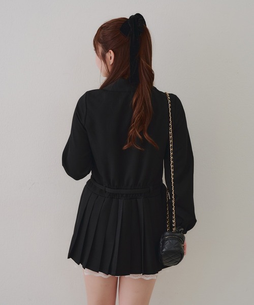 Another Branch olive des olive（アナザーブランチオリーブデオリーブ）の「【2026SS】ベルト付シャツミニワンピース（ワンピース・レディース・チェック/ストライプ/ブラック・FREE）」の12枚目の写真