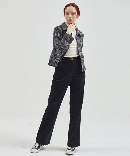 manavis7(マナビスセブン)の「Corduroy bootcut slacks black(その他パンツ・レディース・ブラック・SMALL/MEDIUM)」の1枚目の写真
