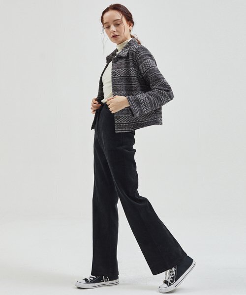 manavis7(マナビスセブン)の「Corduroy bootcut slacks black(その他パンツ・レディース・ブラック・SMALL/MEDIUM)」の2枚目の写真