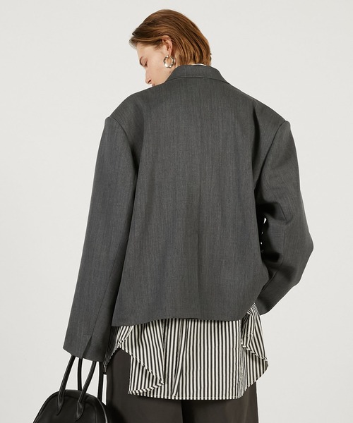 PRANK PROJECT（プランクプロジェクト）の「【2026Spring Pre-Order】ボクシージャケット / Boxy Jacket（その他アウター・レディース・チャコールグレー/ブラック/ブラウン・FREE）」の14枚目の写真