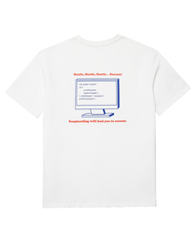KEEPHUSTLING（キープハッスリング）の「Hustle Code Graphic Short Sleeve T-Shirt (White)（Tシャツ/カットソー）」