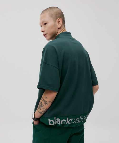 BLACKBALLED(ブラックボールド)の「ハーフネックTシャツ_グリーン(Tシャツ/カットソー・メンズ・その他・SMALL/MEDIUM/LARGE/X-LARGE/XX-LARGE/XXX-LARGE)」の1枚目の写真