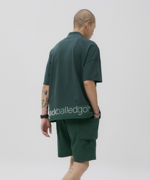 BLACKBALLED(ブラックボールド)の「ハーフネックTシャツ_グリーン(Tシャツ/カットソー・メンズ・その他・SMALL/MEDIUM/LARGE/X-LARGE/XX-LARGE/XXX-LARGE)」の2枚目の写真