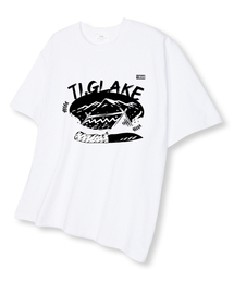 キャンピングナイフ オーバーサイズ 半袖Tシャツ ホワイト