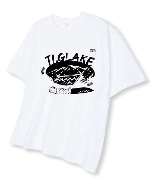 TI.GLAKE(ティーグレイク)の「キャンピングナイフ オーバーサイズ 半袖Tシャツ ホワイト(Tシャツ/カットソー・メンズ・その他・LARGE/X-LARGE/XX-LARGE)」の1枚目の写真