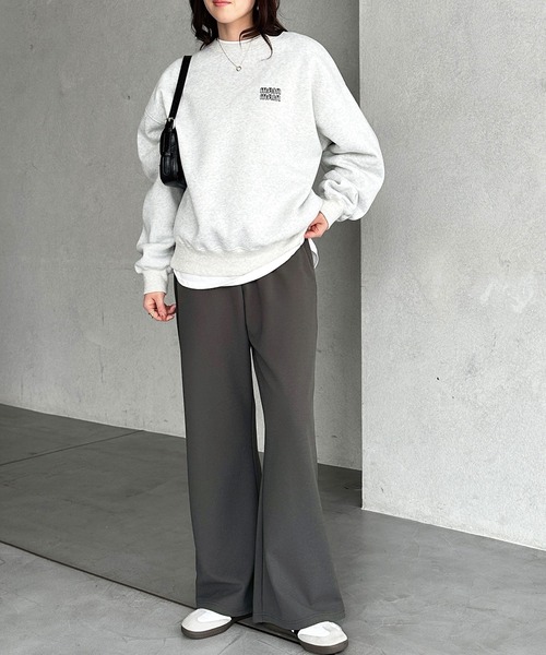 GeeRA（ジーラ）の「【S-LL展開】美脚見せ！オン/オフ着られるカーブフレアストレッチパンツ（スラックス・レディース・ベージュ/チャコール/ブラック・SMALL/X-LARGE/LARGE/MEDIUM）」の11枚目の写真