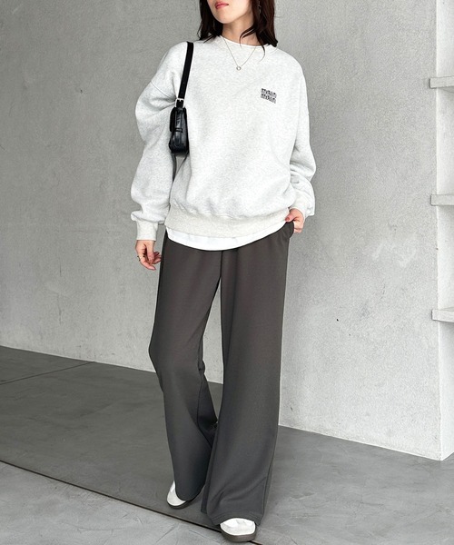 GeeRA（ジーラ）の「【S-LL展開】美脚見せ！オン/オフ着られるカーブフレアストレッチパンツ（スラックス・レディース・ベージュ/チャコール/ブラック・SMALL/X-LARGE/LARGE/MEDIUM）」の12枚目の写真