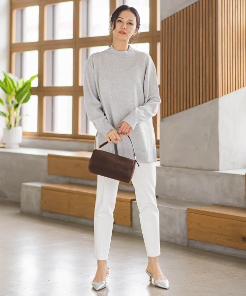 LAUTREAMONT（ロートレアモン）の「ファインメリノウールチュニックニット≪洗える≫（ニット/セーター・レディース・ライトグレー/グリーン/ピンク/キャメル・9号）」の22枚目の写真