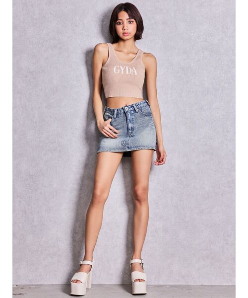 GYDA（ジェイダ）の「Vintageデニムスカートライクショートパンツ（デニムパンツ・レディース・ブルー/ブラック/その他1・MEDIUM/SMALL/X-SMALL）」の4枚目の写真