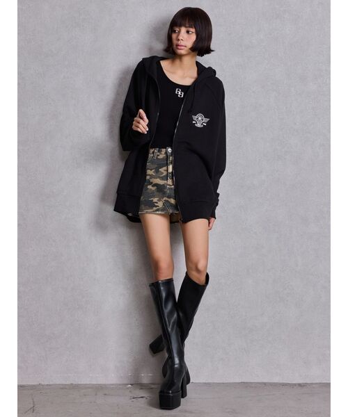 GYDA（ジェイダ）の「Vintageデニムスカートライクショートパンツ（デニムスカート・レディース・ブルー/ブラック・MEDIUM/SMALL/X-SMALL）」の13枚目の写真