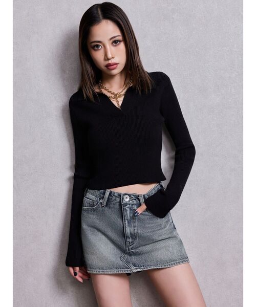 GYDA（ジェイダ）の「Vintageデニムスカートライクショートパンツ（デニムスカート・レディース・ブルー/ブラック・MEDIUM/SMALL/X-SMALL）」の7枚目の写真