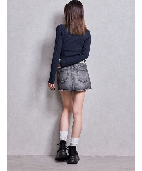 GYDA（ジェイダ）の「Vintageデニムスカートライクショートパンツ（デニムスカート・レディース・ブルー/ブラック・MEDIUM/SMALL/X-SMALL）」の15枚目の写真