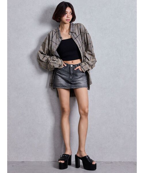 GYDA（ジェイダ）の「Vintageデニムスカートライクショートパンツ（デニムスカート・レディース・ブルー/ブラック・MEDIUM/SMALL/X-SMALL）」の22枚目の写真