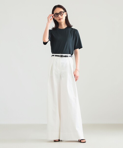Demi-Luxe BEAMS(デミルクス ビームス)の「【別注】スタイリスト佐藤佳菜子 × SLOANE / ウール混 クルーネック Tシャツ(Tシャツ/カットソー・レディース・グレー/チャコールグレー・1/2)」の12枚目の写真