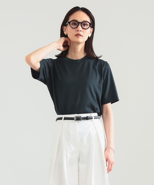 Demi-Luxe BEAMS(デミルクス ビームス)の「【別注】スタイリスト佐藤佳菜子 × SLOANE / ウール混 クルーネック Tシャツ(Tシャツ/カットソー・レディース・グレー/チャコールグレー・1/2)」の3枚目の写真