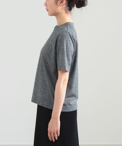Demi-Luxe BEAMS(デミルクス ビームス)の「【別注】スタイリスト佐藤佳菜子 × SLOANE / ウール混 クルーネック Tシャツ(Tシャツ/カットソー・レディース・グレー/チャコールグレー・1/2)」の5枚目の写真