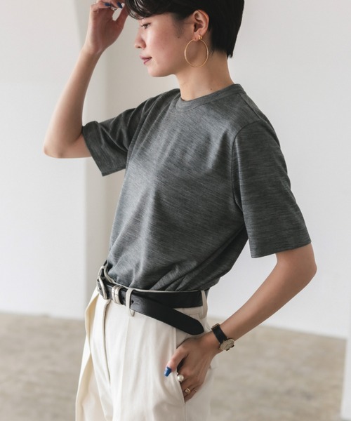 別注】スタイリスト佐藤佳菜子 × SLOANE / ウール混 クルーネック T