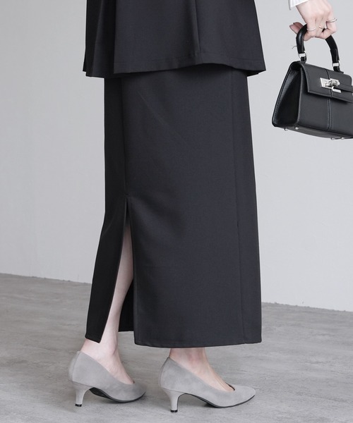 reca（レカ）の「Hラインロングスカート（スカート・レディース・グレー/ブラック/ネイビー/ベージュ・L/M/MT）」の7枚目の写真