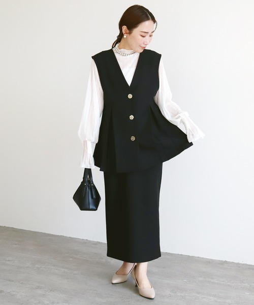 reca（レカ）の「Hラインロングスカート（スカート・レディース・グレー/ブラック/ネイビー/ベージュ・L/M/MT）」の15枚目の写真