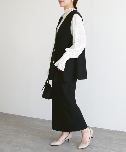 reca（レカ）の「Hラインロングスカート（スカート・レディース・グレー/ブラック/ネイビー/ベージュ・L/M/MT）」の16枚目の写真