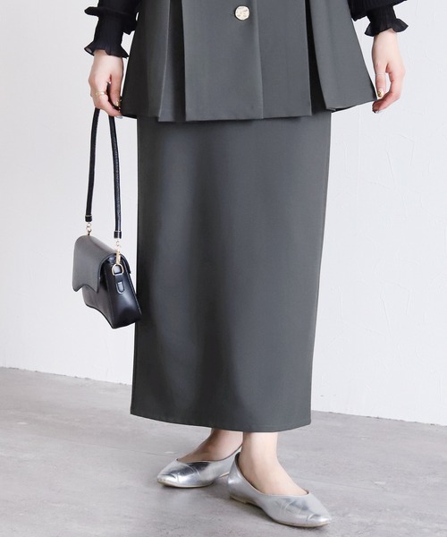 reca（レカ）の「Hラインロングスカート（スカート・レディース・グレー/ブラック/ネイビー/ベージュ・L/M/MT）」の19枚目の写真