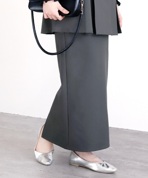 reca（レカ）の「Hラインロングスカート（スカート・レディース・グレー/ブラック/ネイビー/ベージュ・L/M/MT）」の17枚目の写真
