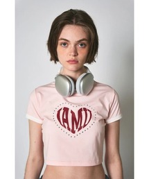 【IAMU】Bicolor Mini Tee(Pink)