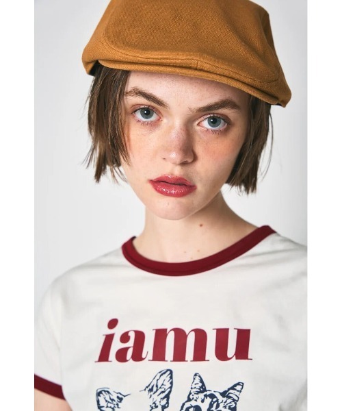 CREO STORE(クレオストア)の「【IAMU】Bicolor Mini Tee(Pink)(Tシャツ/カットソー・レディース・ピンク/ホワイト・FREE)」の5枚目の写真