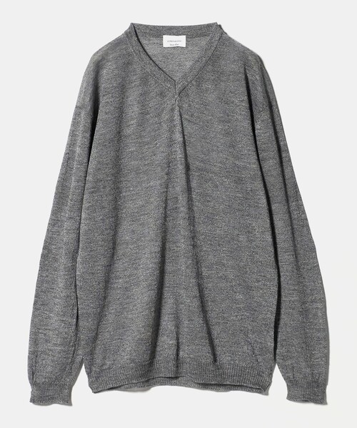 crepuscule（クレプスキュール）の「＜crepuscule × Steven Alan＞ WHOLEGARMENT SHR VNECK KNIT/ニット（ニット/セーター・メンズ・ワイン/ダークグレー・2/1）」の2枚目の写真