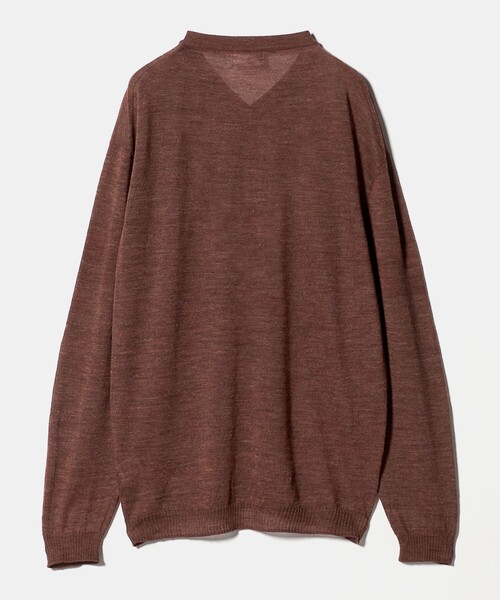 crepuscule（クレプスキュール）の「＜crepuscule × Steven Alan＞ WHOLEGARMENT SHR VNECK KNIT/ニット（ニット/セーター・メンズ・ワイン/ダークグレー・2/1）」の3枚目の写真