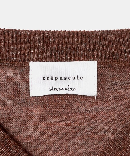 crepuscule（クレプスキュール）の「＜crepuscule × Steven Alan＞ WHOLEGARMENT SHR VNECK KNIT/ニット（ニット/セーター・メンズ・ワイン/ダークグレー・2/1）」の10枚目の写真
