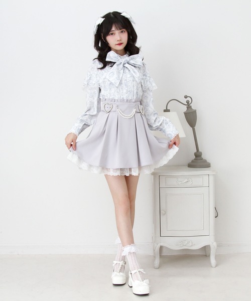 DearMyLove（ディアマイラブ）の「トワルドジュイボウタイフリルリボンブラウス（シャツ/ブラウス・レディース・ブルーグレー/ブラック・MEDIUM/3L/LARGE）」の19枚目の写真