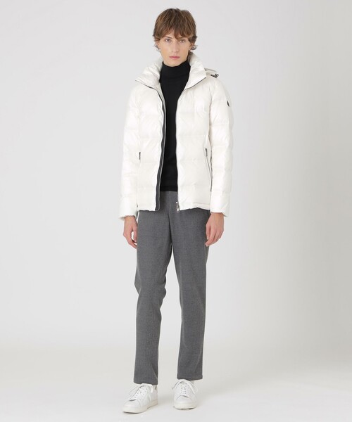 BLACK LABEL CRESTBRIDGE（ブラックレーベル・クレストブリッジ）の「【一部店舗限定】クレストブリッジチェックコンビネーションダウン（ダウンジャケット/コート・メンズ・ブラック/ネイビー/オフホワイト・M/L/XL）」の4枚目の写真