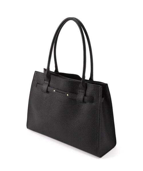 NATURAL BEAUTY BASIC（ナチュラルビューティーベーシック）の「◇ベルテッドシュリンクトートバッグ（トートバッグ・レディース・ブラック/ブラウン・ﾌﾘ-）」の4枚目の写真