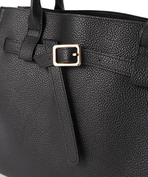 NATURAL BEAUTY BASIC（ナチュラルビューティーベーシック）の「◇ベルテッドシュリンクトートバッグ（トートバッグ・レディース・ブラック/ブラウン・ﾌﾘ-）」の6枚目の写真