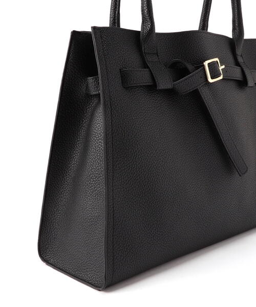 NATURAL BEAUTY BASIC（ナチュラルビューティーベーシック）の「◇ベルテッドシュリンクトートバッグ（トートバッグ・レディース・ブラック/ブラウン・ﾌﾘ-）」の7枚目の写真