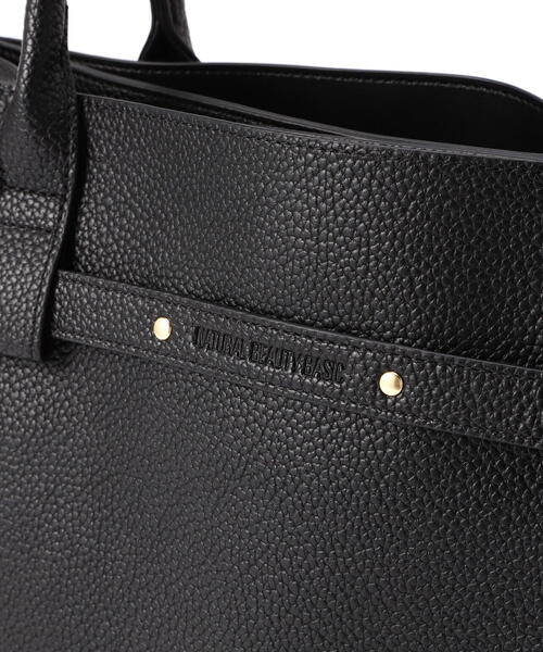 NATURAL BEAUTY BASIC（ナチュラルビューティーベーシック）の「◇ベルテッドシュリンクトートバッグ（トートバッグ・レディース・ブラック/ブラウン・ﾌﾘ-）」の8枚目の写真