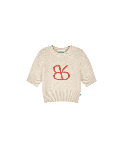 Bb' BENETTON(ビーフラットベネトン)の「ビッグビビクロップハーフニットプルオーバー(クリーム)(ニット/セーター・レディース・その他・S/M)」の1枚目の写真