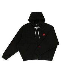 HONGWOOSUNG（ホンウソン）の「2WAY ZIP OF THE LOGO HOODY_BLACK（パーカー）」