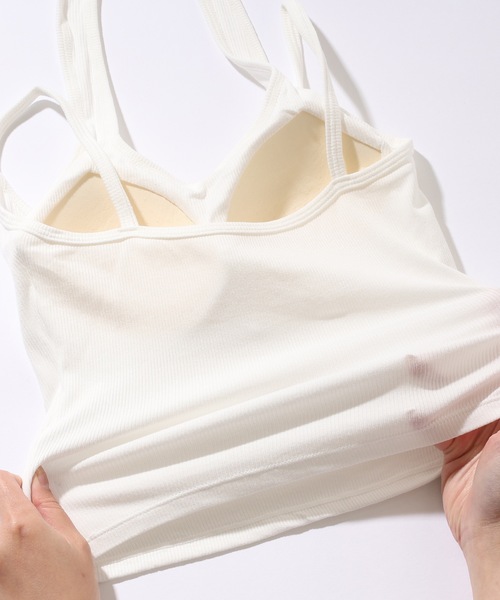 Lace Ladies(レースレディース)の「配色 フェイクレイヤード カップ付き リブ タンクトップ(タンクトップ・レディース・ブラック/グレー/ホワイト・FREE)」の22枚目の写真