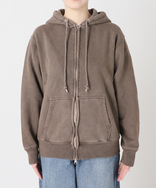 journal standard L'essage（ジャーナルスタンダードレサージュ）の「【一部店舗＆WEB限定】ピグメントスウェットパーカー（パーカー・レディース・ブラック/ブラウン・FREE）」の14枚目の写真