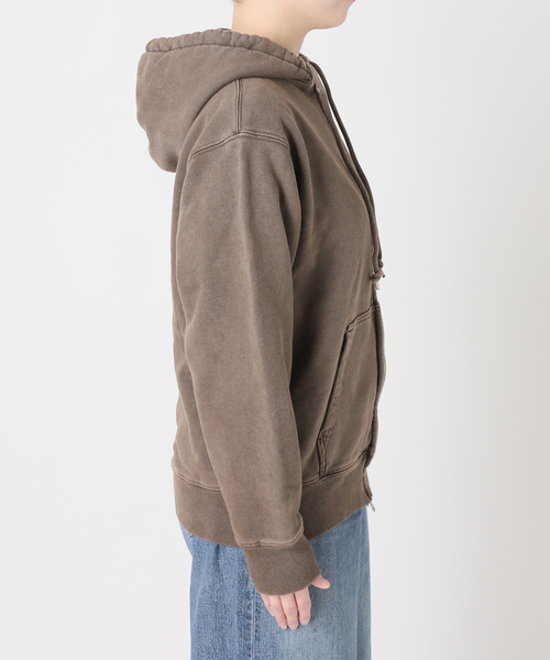 journal standard L'essage（ジャーナルスタンダードレサージュ）の「【一部店舗＆WEB限定】ピグメントスウェットパーカー（パーカー・レディース・ブラック/ブラウン・FREE）」の17枚目の写真