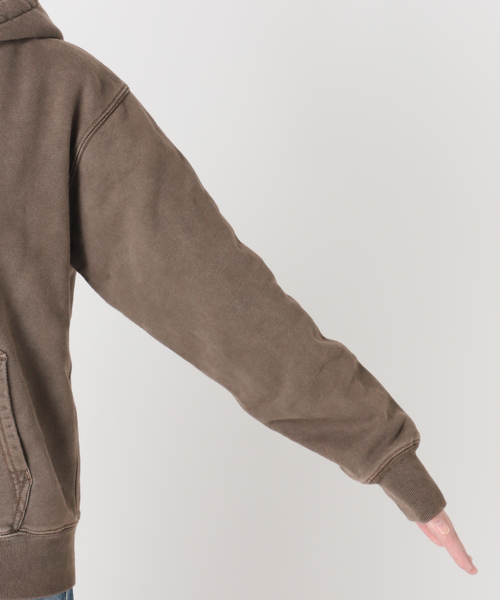 journal standard L'essage（ジャーナルスタンダードレサージュ）の「【一部店舗＆WEB限定】ピグメントスウェットパーカー（パーカー・レディース・ブラック/ブラウン・FREE）」の18枚目の写真